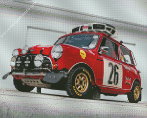 Vintage Mini Rally Car Diamond Painting