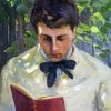 Young Man Reading Book Diamond Painting