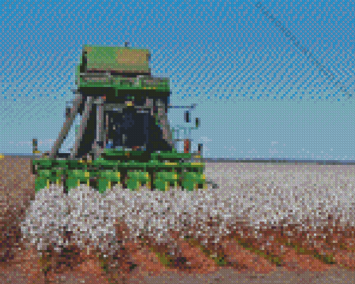 Cotton Harvester Diamond Painting