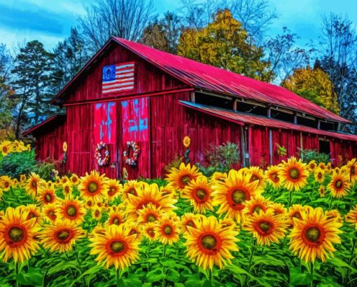 Country Barn Diamond Painting