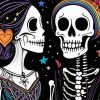 Day of the Dead Romance Diamond Painting