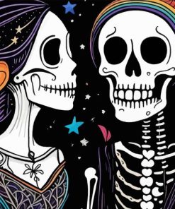 Day of the Dead Romance Diamond Painting