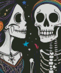 Day of the Dead Romance Diamond Painting