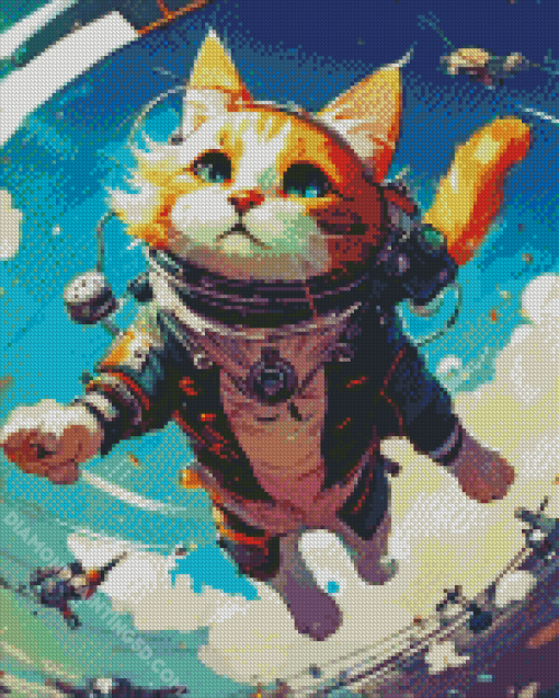 Flying Cat Diamond Painting