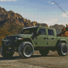 Green Jeep Diamond Painting