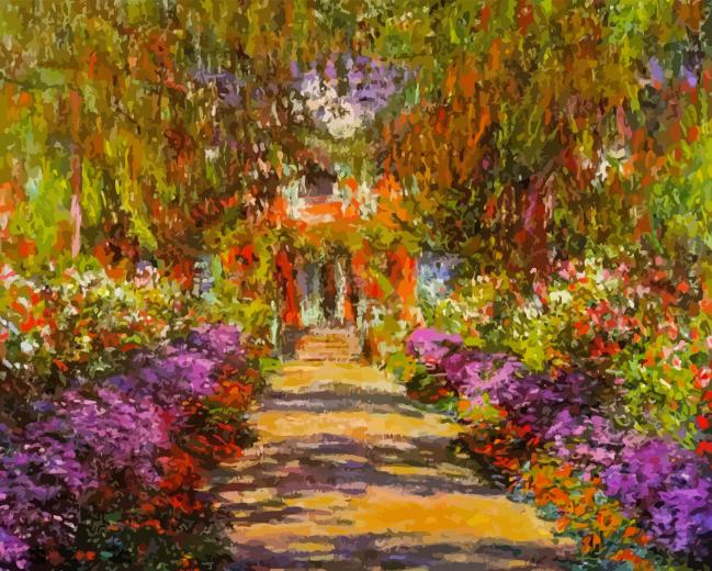 Monet Garden Path Diamond Painting