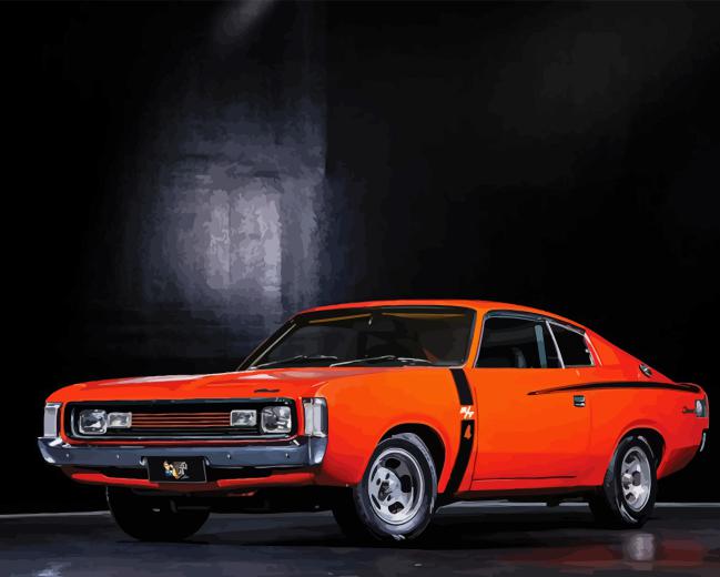 Orange Valiant Charger Diamond Painting