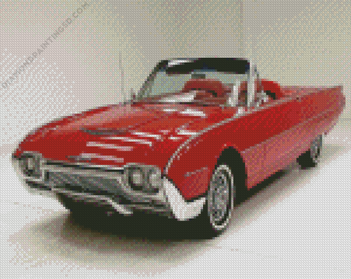 Red 1961 Thunderbird Diamond Painting