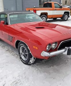 Red 1974 Challenger Diamond Painting