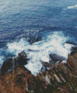 Waves Over Rock Diamond Painting