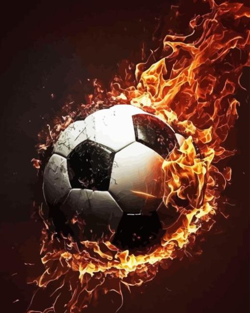 Football On Fire Diamond Painting