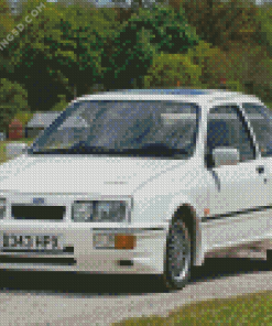 White Cosworth Diamond Painting