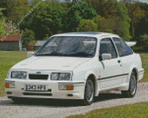 White Cosworth Diamond Painting