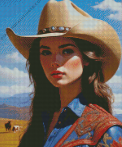 Female Cowgirl Diamond Painting