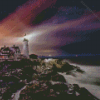 Lighthouse Night Time Diamond Painting