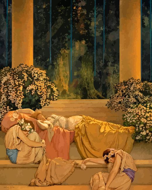 Sleeping Beauty Maxfield Parrish Diamond Painting