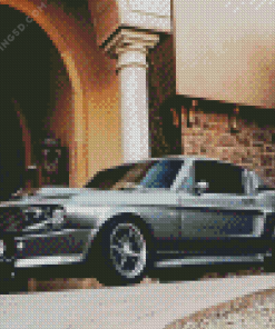 Grey 1967 Ford Mustang Diamond Painting