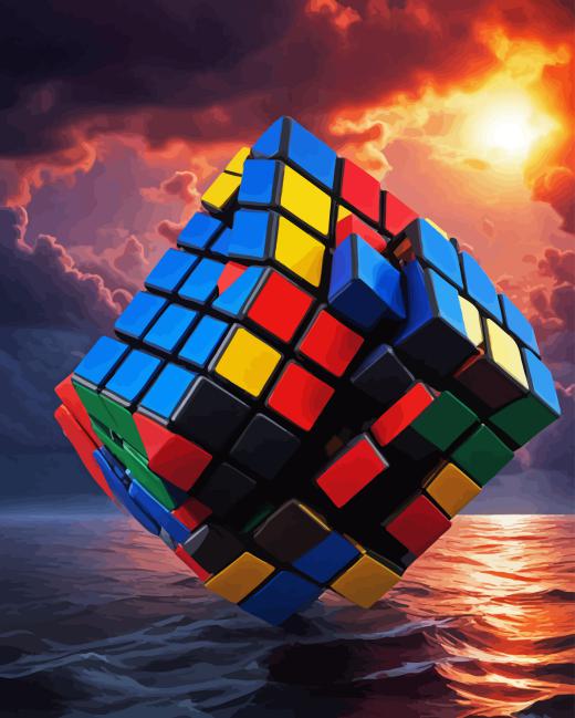 3D Rubiks Cube Diamond Painting