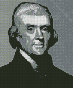 Black And White Thomas Jefferson Diamond Painting