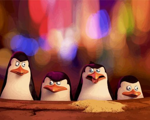 Madagascar Penguin Diamond Painting