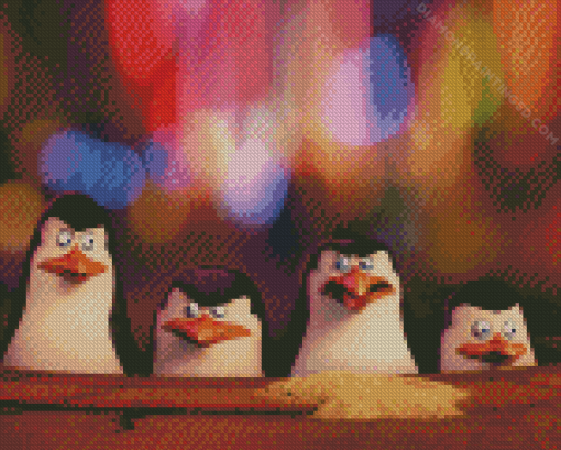 Madagascar Penguin Diamond Painting