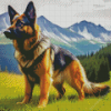 German Shepherd Dog Diamond Painting