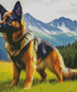 German Shepherd Dog Diamond Painting