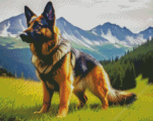 German Shepherd Dog Diamond Painting