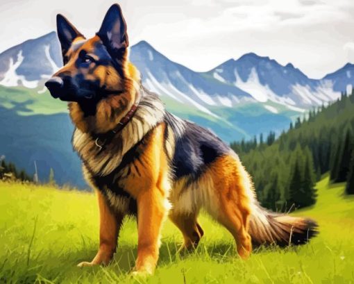 German Shepherd Dog Diamond Painting